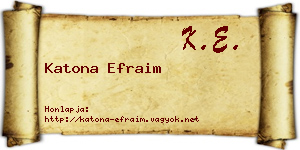 Katona Efraim névjegykártya