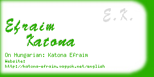 efraim katona business card
